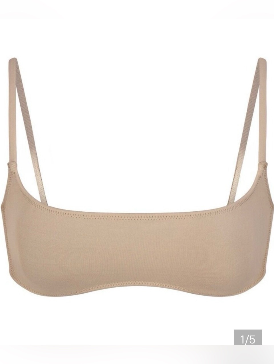 Skims Swim Micro Scoop Bikini Bra Top Swimwear Desert Green Small Nwt